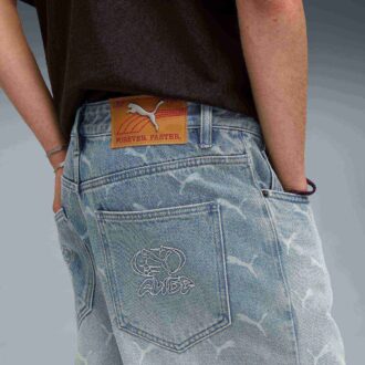 A$AP ROCKY x PUMA Męskie jeansy z monogramem laserowym