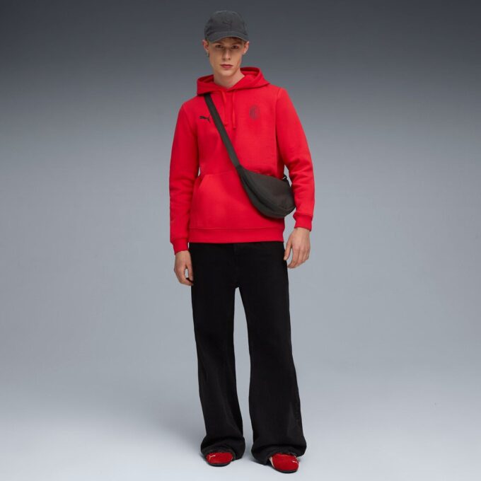 AC Milan Soccer Essentials Męska bluza z kapturem z polaru piłkarskiego AC Milan Soccer Essentials Męska bluza z kapturem z polaru piłkarskiego