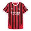 Autentyczna domowa koszulka piłkarska AC Milan 24/25 „Czerwono-czarna”