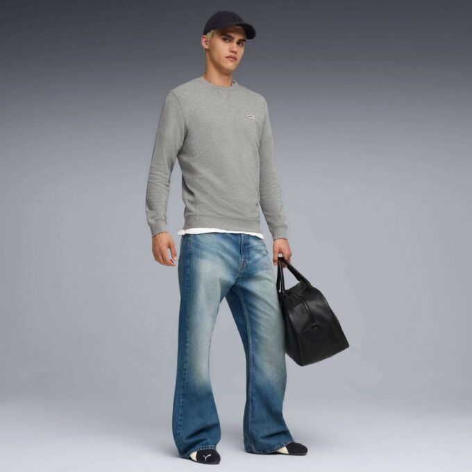 Bluza męska z okrągłym dekoltem i zamszem „Gardeless Essentials”