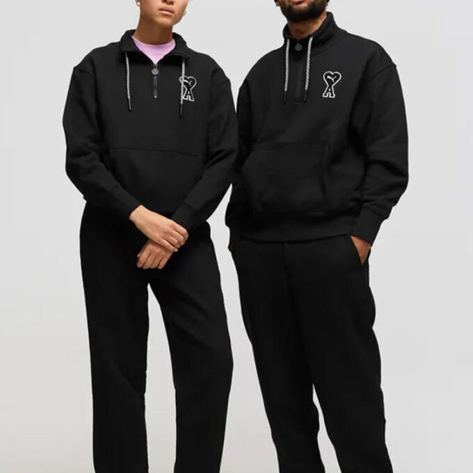 Bluza PUMA x Ami Half Zip w kolorze czarnym