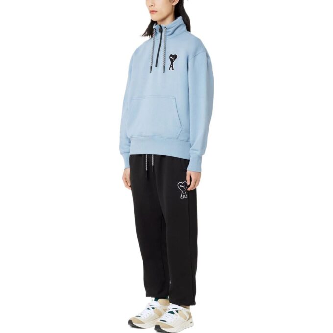 Bluza PUMA x Ami Half Zip w kolorze niebieskim