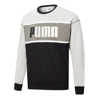 Bluza retro o regularnym kroju „Czarno-biało-szara”
