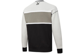 Bluza retro o regularnym kroju „Czarno-biało-szara”