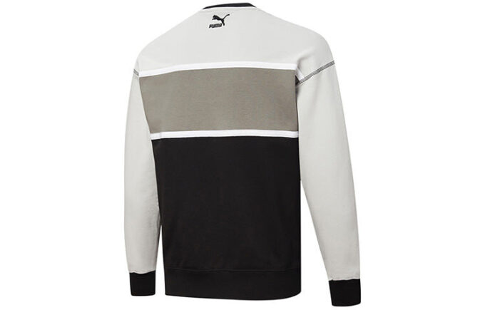 Bluza retro o regularnym kroju „Czarno-biało-szara”