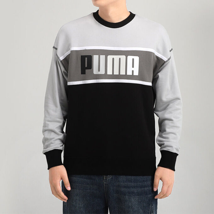 Bluza retro o regularnym kroju „Czarno-biało-szara”