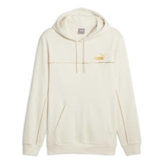 Bluza sportowa z kapturem Luxe Crew z haftowanym logo w kolorze beżowym
