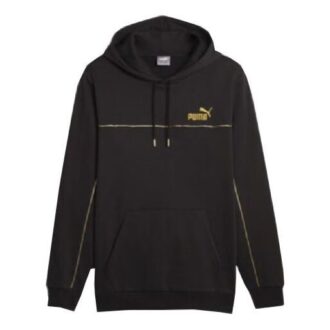 Bluza sportowa z kapturem Luxe Crew z haftowanym logo w kolorze czarnym