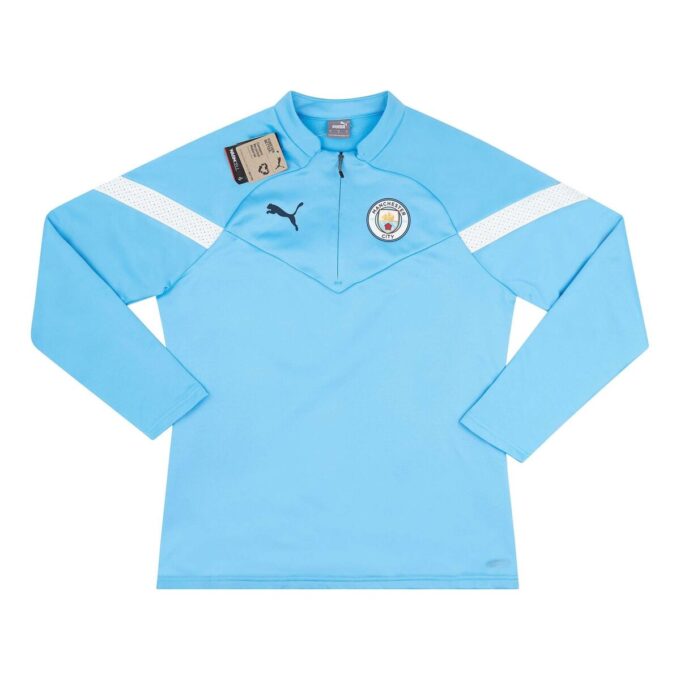 Bluza treningowa z polaru Puma 1/4 Zip Manchester City 2022-23 w kolorze Sky Blue