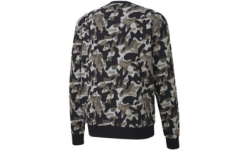 Bluza z długim rękawem i okrągłym dekoltem w kolorze „Black Camo”