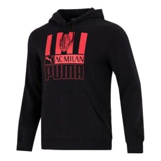 Bluza z kapturem AC Milan Football w kolorze czarnym „Czarny”