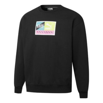 Bluza z kapturem Brand Love Multiplacement Crew w kolorze czarnym