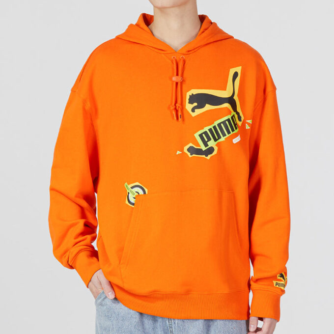Bluza z kapturem Classics Street Sport w kolorze pomarańczowym