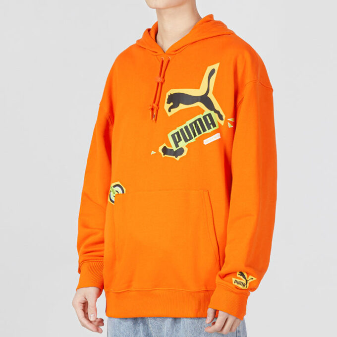 Bluza z kapturem Classics Street Sport w kolorze pomarańczowym