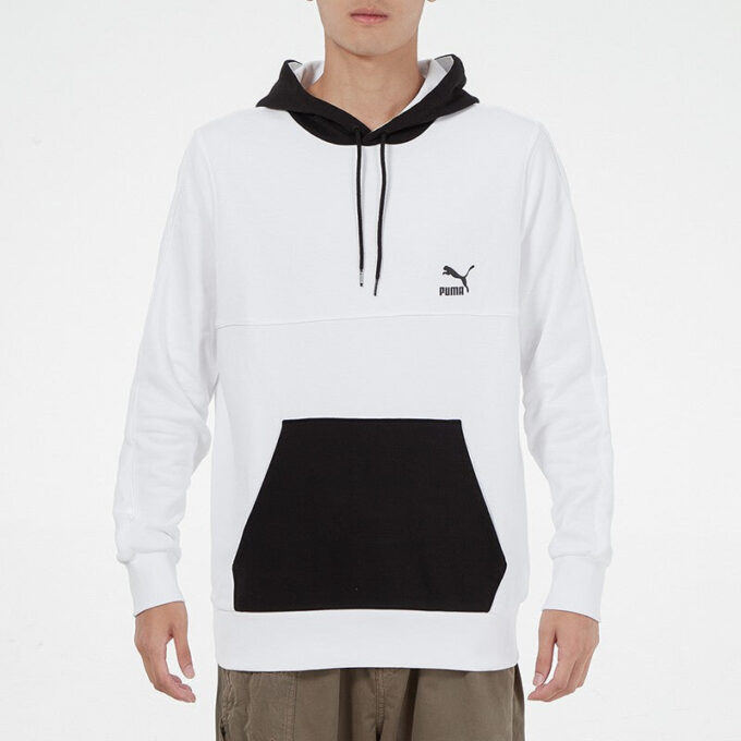 Bluza z kapturem CLSX ColBlock w kolorze białym