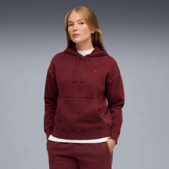 Bluza z kapturem damska Elevated Essentials Acid Wash z polaru