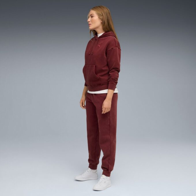 Bluza z kapturem damska Elevated Essentials Acid Wash z polaru