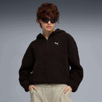 Bluza z kapturem damska z polaru Wardrobe Essentials