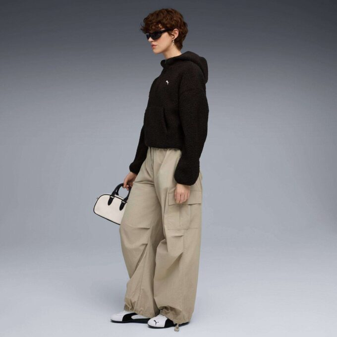 Bluza z kapturem damska z polaru Wardrobe Essentials