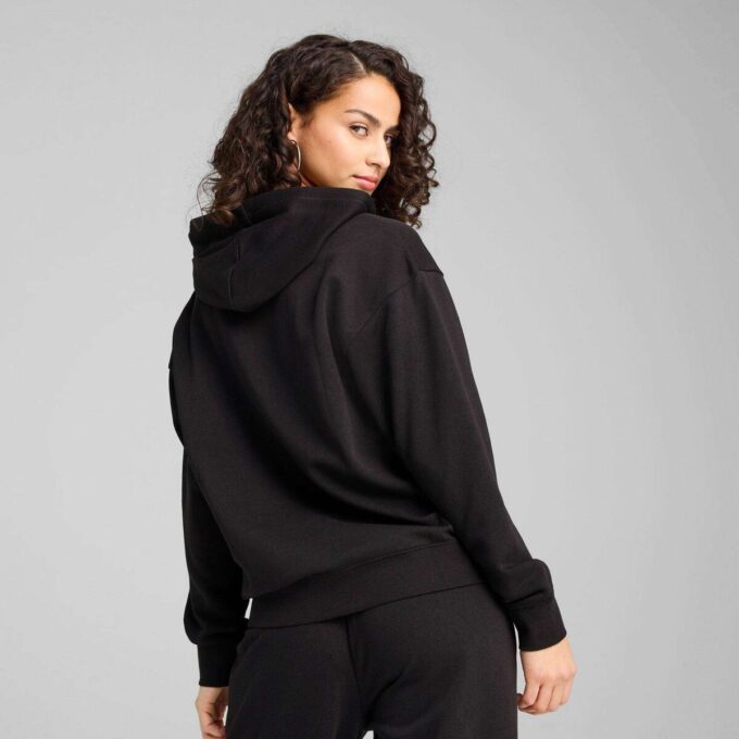 Bluza z kapturem Essentials Script dla kobiet o wygodnym kroju