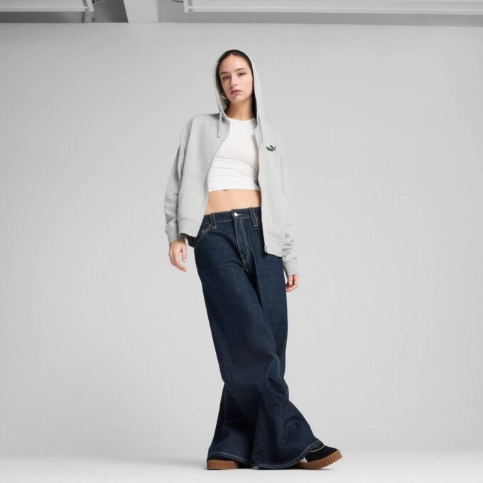 Bluza z kapturem Essentials Small No. 1 Logo French Terry dla kobiet, wygodna, zapinana na zamek