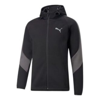 Bluza z kapturem Evostripe zapinana na zamek w kolorze czarnym Bluza z kapturem Evostripe zapinana na zamek w kolorze czarnym