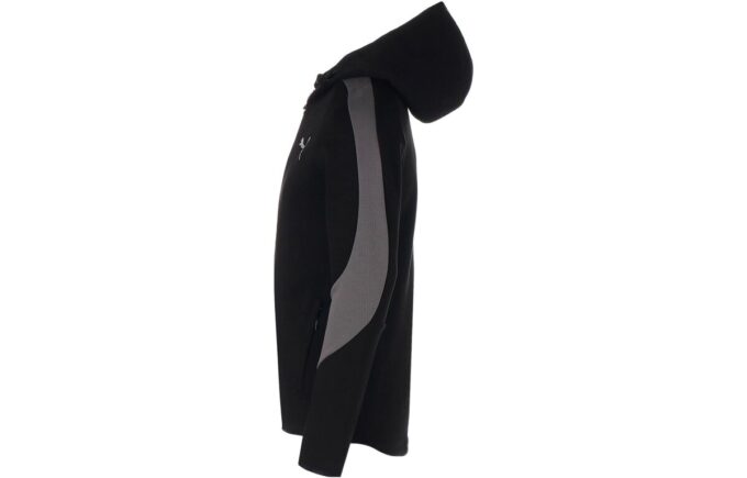 Bluza z kapturem Evostripe zapinana na zamek w kolorze czarnym