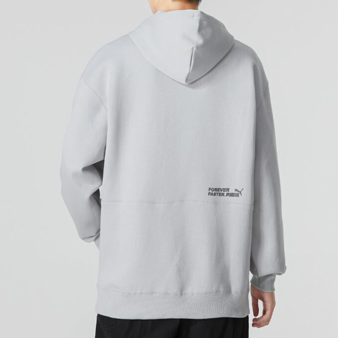 Bluza z kapturem i małym logo w kolorze szarym