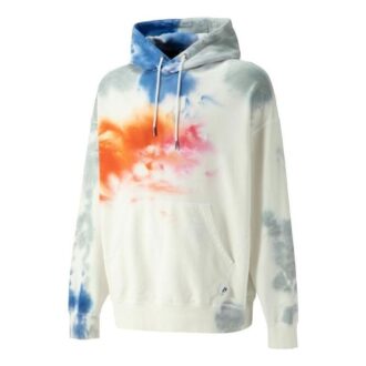 Bluza z kapturem MMQ Tie Dye w kolorze białym
