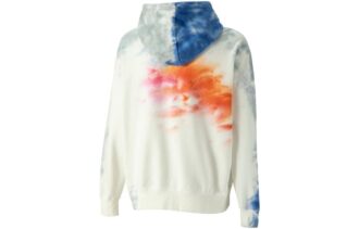 Bluza z kapturem MMQ Tie Dye w kolorze białym