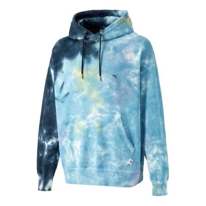 Bluza z kapturem MMQ Tie Dye w kolorze niebieskim