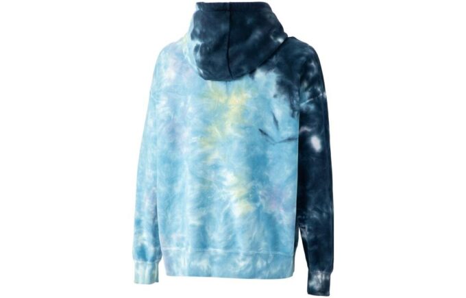 Bluza z kapturem MMQ Tie Dye w kolorze niebieskim