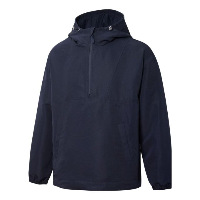 Bluza z kapturem MMQ z zamkiem 1/2 w kolorze granatowym