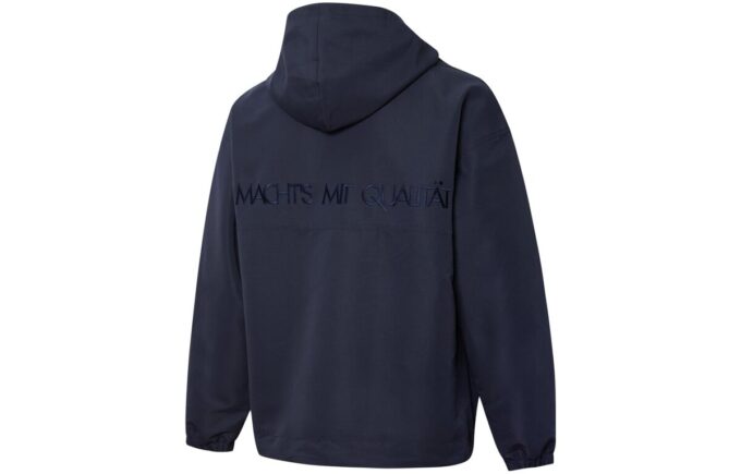 Bluza z kapturem MMQ z zamkiem 1/2 w kolorze granatowym