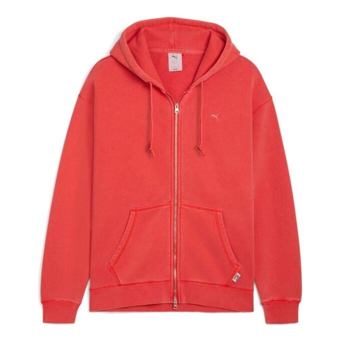 Bluza z kapturem MMQ zapinana na zamek „Fierce Red”