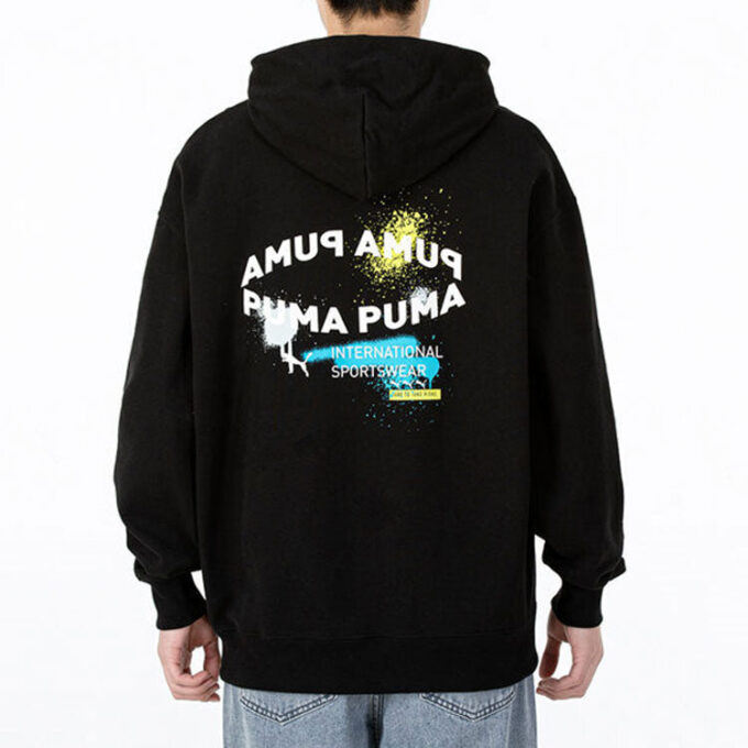 Bluza z kapturem Oversize Trend Graphic Logo „Czarna”