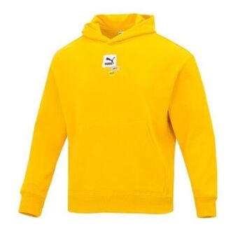 Bluza z kapturem Oversize Trend Graphic Logo w kolorze żółtym