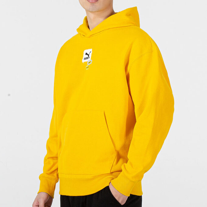 Bluza z kapturem Oversize Trend Graphic Logo w kolorze żółtym