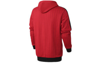 Bluza z kapturem Pinstripe Aop w kolorze czerwonym