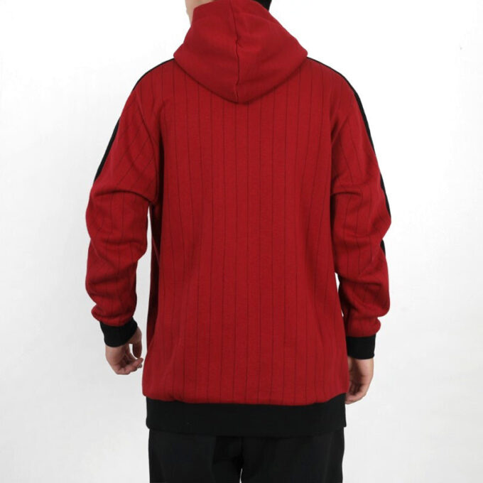 Bluza z kapturem Pinstripe Aop w kolorze czerwonym