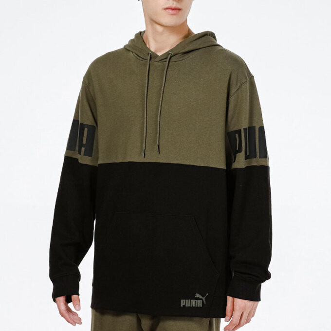 Bluza z kapturem Power Colorbloc w kolorze zielonym