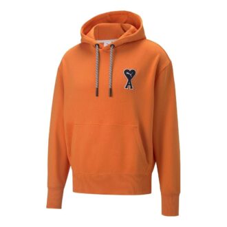 Bluza z kapturem PUMA x Ami „Pomarańczowa”