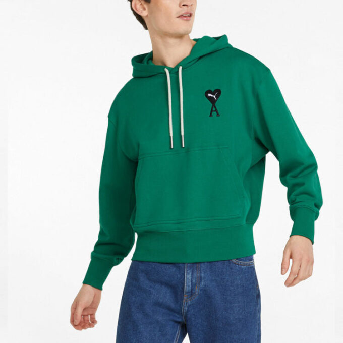 Bluza z kapturem PUMA x AMI w kolorze zielonym