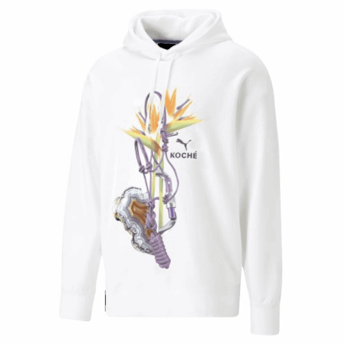 Bluza z kapturem PUMA x KOCH „Biała wielokolorowa”