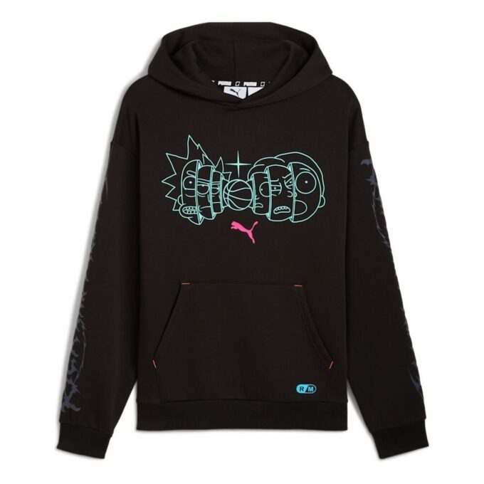 Bluza z kapturem PUMA x RICK AND MORTY w kolorze czarnym