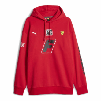 Bluza z kapturem „Rosso Corsa” Scuderia Ferrari Race Garage Crews