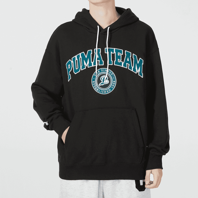 Bluza z kapturem Team „Czarna”