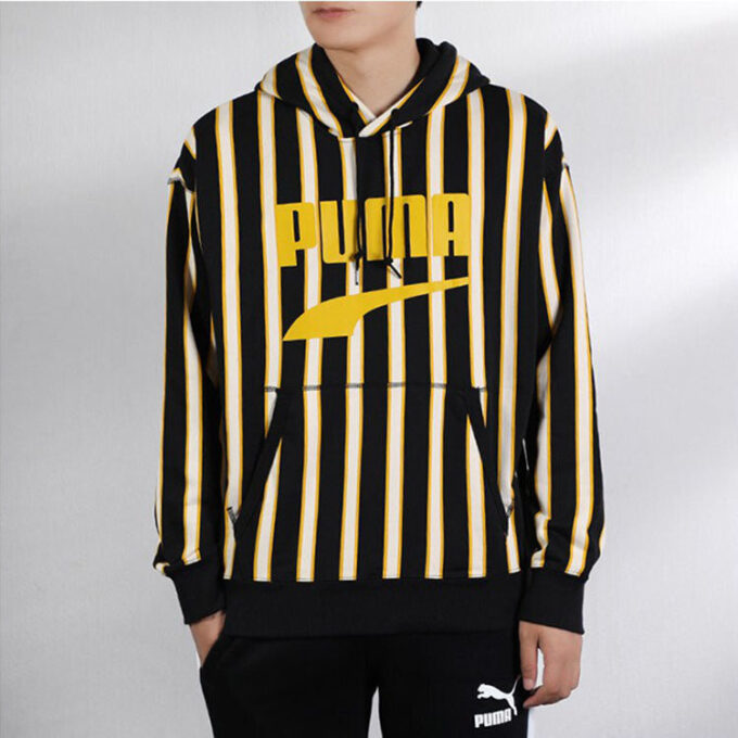 Bluza z kapturem w paski „Czarno-żółto-biała”