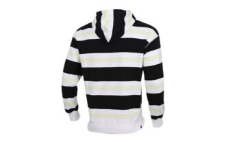 Bluza z kapturem w paski Downtown „Czarno-biało-zielona”