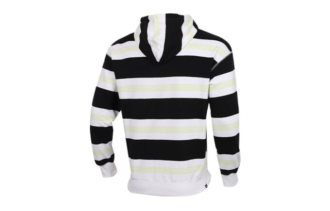 Bluza z kapturem w paski Downtown „Czarno-biało-zielona”